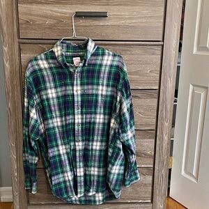 Brooks Brothers Green and Blue Plaid Button Down Shirt